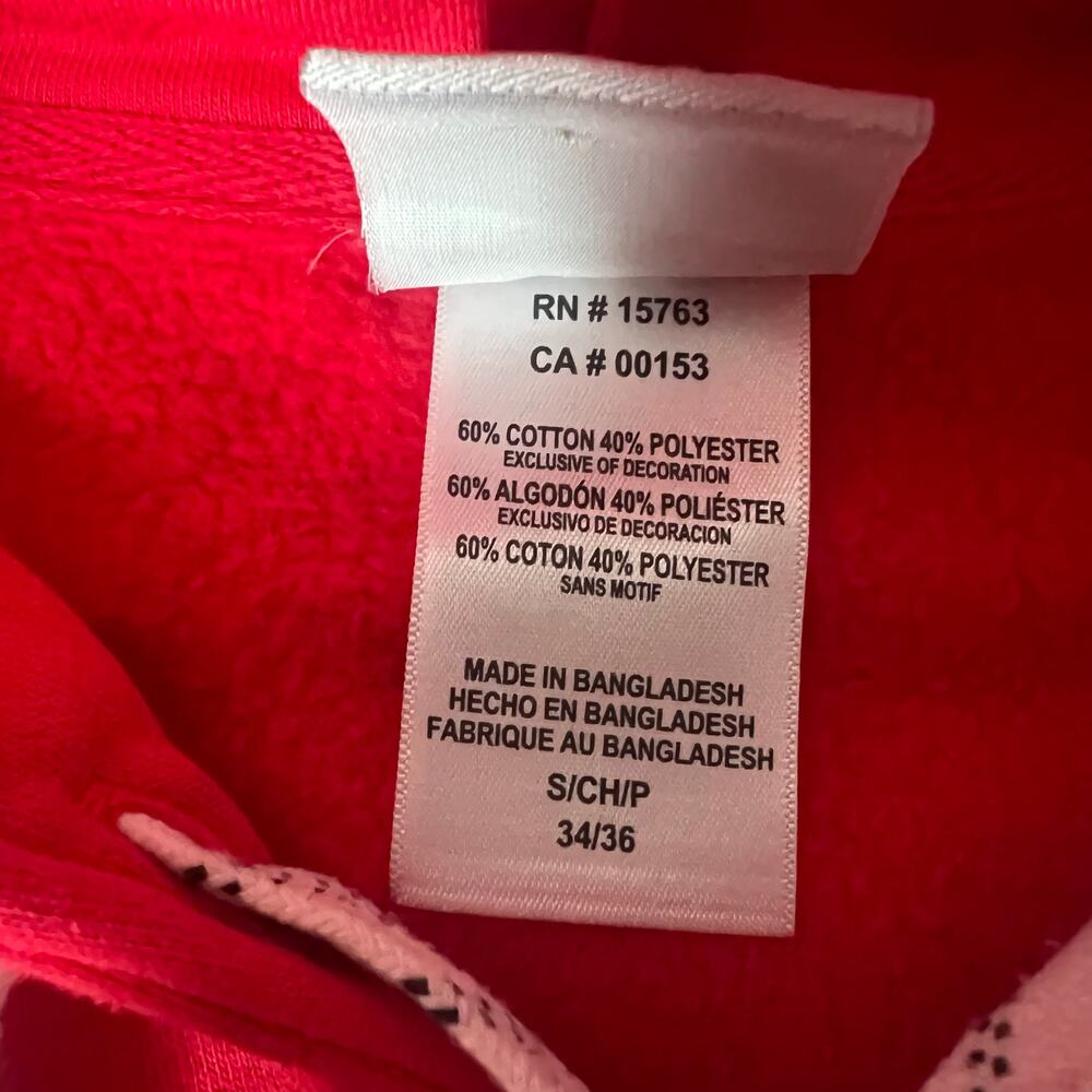 NHL Chicago Blackhawks Lace Up Hoodie Red Mens Small Embroidered Logo Sweatshirt - Picture 10 of 10